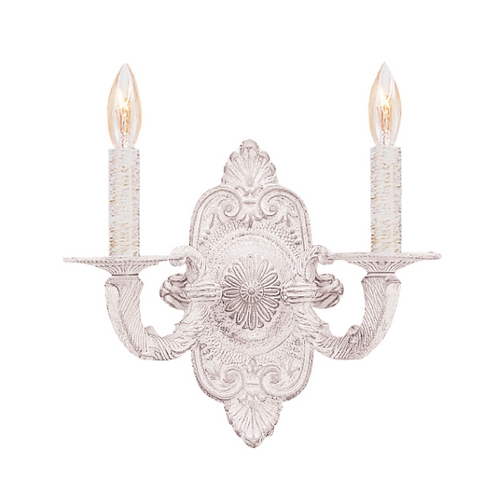 Crystorama Lighting Sconce Wall Light in Antique White Finish 5122-AW