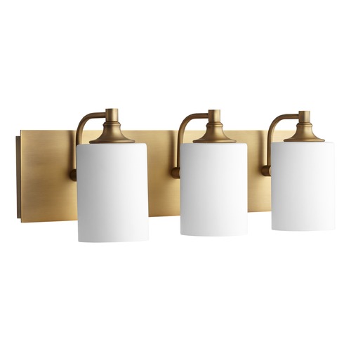 Quorum Lighting Celeste Aged Brass Bathroom Light by Quorum Lighting 5009-3-80