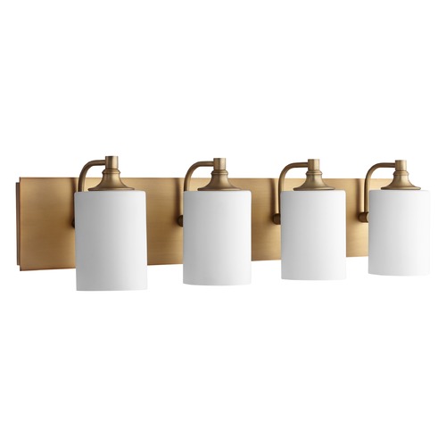 Quorum Lighting Celeste Aged Brass Bathroom Light by Quorum Lighting 5009-4-80