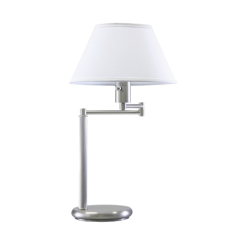 House Of Troy Swing Arm Desk Lamp Satin Nickel