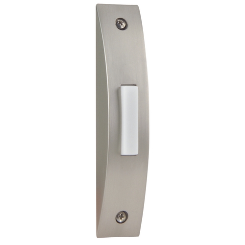 Craftmade Lighting Surface Mount Column LED Doorbell Button in Brushed Nickel by Craftmade Lighting BSCS-BN