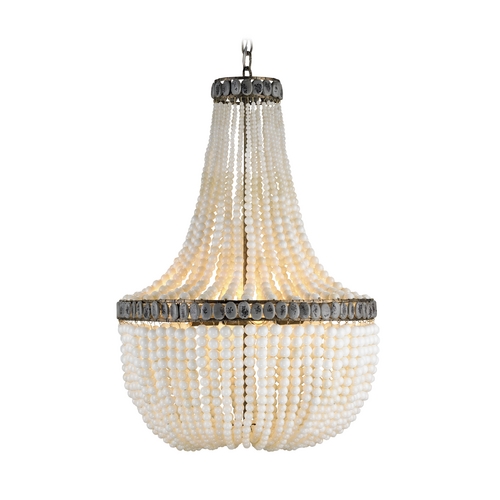 Currey and Company Lighting Hedy Cream Chandelier in Pyrite Bronze/Cream/Gray by Currey & Company 9970