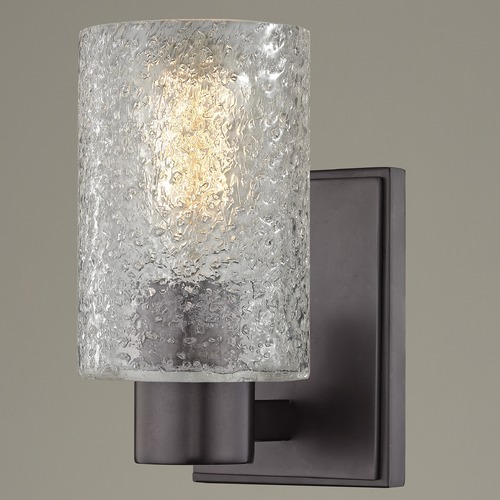 Design Classics Lighting Ice Glass Sconce Bronze 2101-220 GL1060C