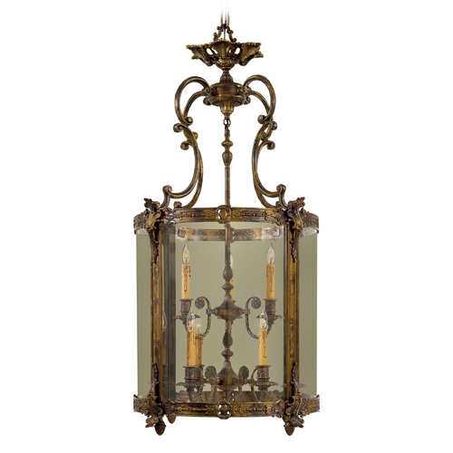 Metropolitan Lighting Pendant Light with Clear Glass in Antique Bronze Patina Finish N2342