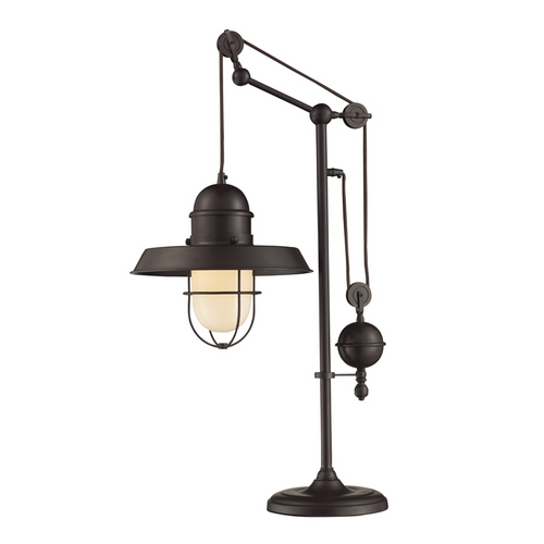 Elk Lighting Pulley Table Lamp with Cage Shade - Bronze Finish 65072-1