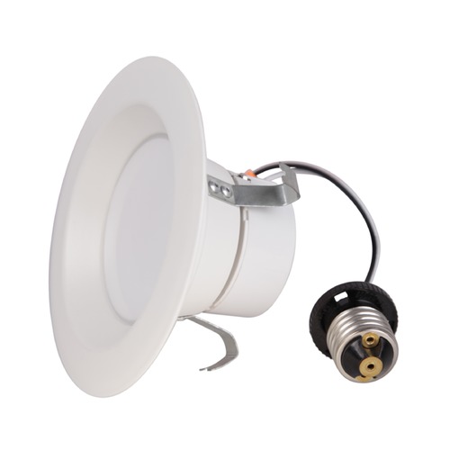 Recesso Lighting by Dolan Designs LED Retrofit White Reflector Trim for 4-Inch Recessed Cans 3000K 600 Lumens 10921-30-05