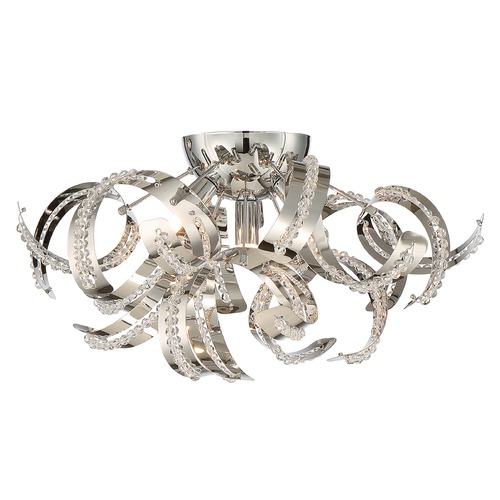 Quoizel Lighting Ribbons Flush Mount in Crystal Chrome by Quoizel Lighting RBN1616CRC