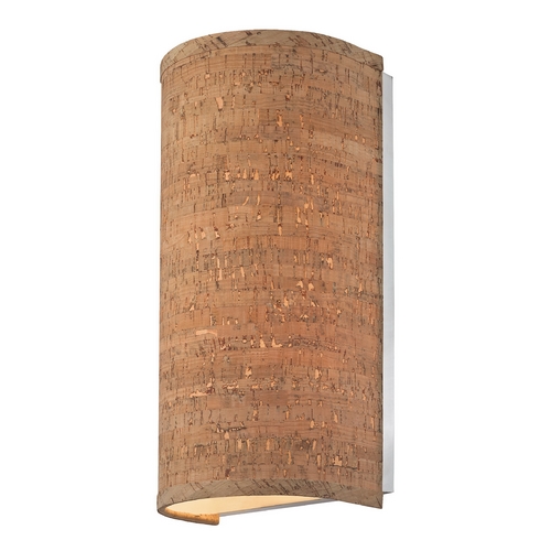 Dolan Designs Lighting Cork Wall Sconce with Cylinder Shade 280-09