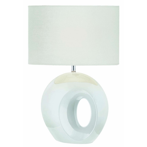 Lite Source LS-21552WHT/WHT Oh White Table Lamp