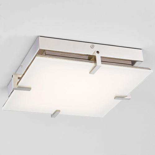 George Kovacs Lighting Hooked LED Flush Mount in Polished Nickel by George Kovacs P1111-613-L