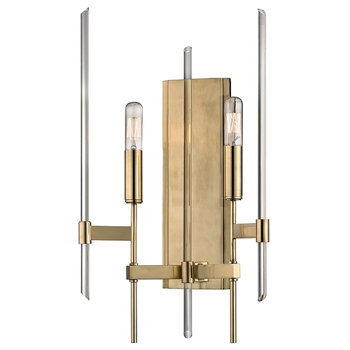 Hudson Valley Lighting Bari 2-Light Sconce in Aged Brass by Hudson Valley Lighting 9902-AGB