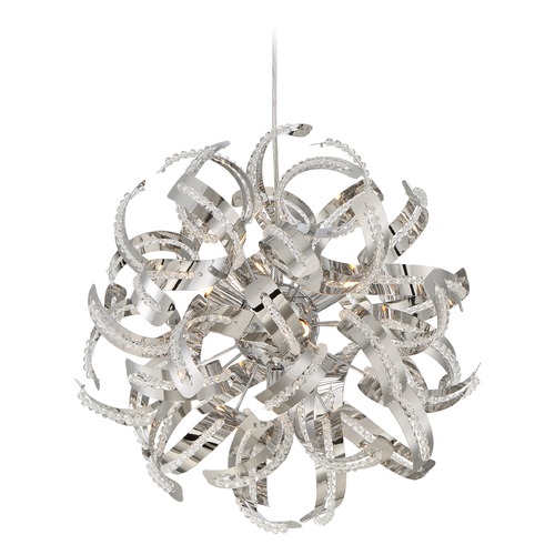 Quoizel Lighting Ribbons 17-Inch Pendant in Crystal Chrome by Quoizel Lighting RBN2817CRC