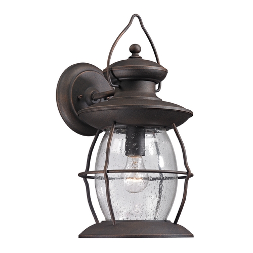 Elk Lighting Outdoor Wall Light with Clear Glass in Weathered Charcoal Finish 47042/1