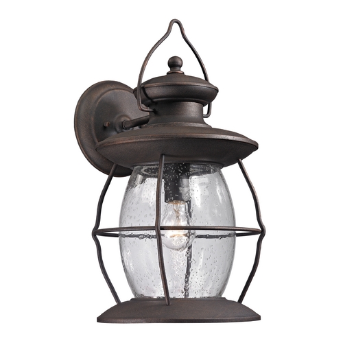 Elk Lighting Outdoor Wall Light with Clear Glass in Weathered Charcoal Finish 47044/1