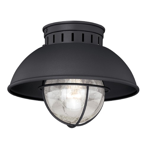 Vaxcel Lighting Seeded Glass Outdoor Ceiling Light Black by Vaxcel Lighting T0142