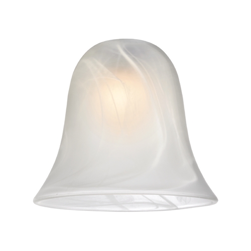 Design Classics Lighting Alabaster Bell Glass Shade - Lipless with 1-5/8-Inch Fitter Opening GL9222-ALB