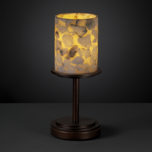 Justice Design Group Justice Design Group Alabaster Rocks! Collection Table Lamp ALR-8798-10-DBRZ