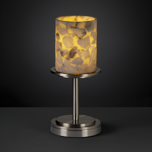Justice Design Group Justice Design Group Alabaster Rocks! Collection Table Lamp ALR-8798-10-NCKL