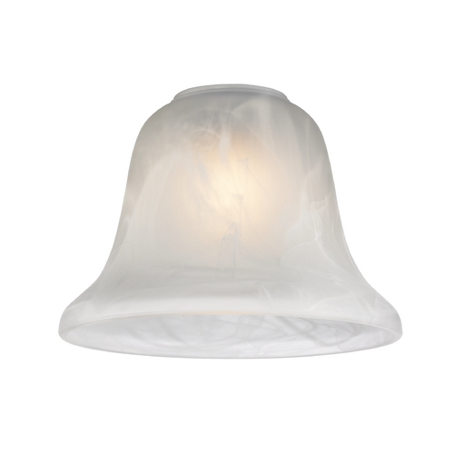 Design Classics Lighting Alabaster Glass Bell Shade - 1-5/8-Inch Fitter Opening GL1032-ALB