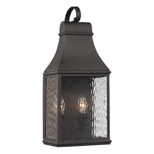 Elk Lighting Outdoor Wall Light with Clear Glass in Charcoal Finish 47071/2