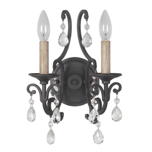 Craftmade Lighting Bentley 13.50-Inch Matte Black Double Sconce by Craftmade Lighting 38962-MBK