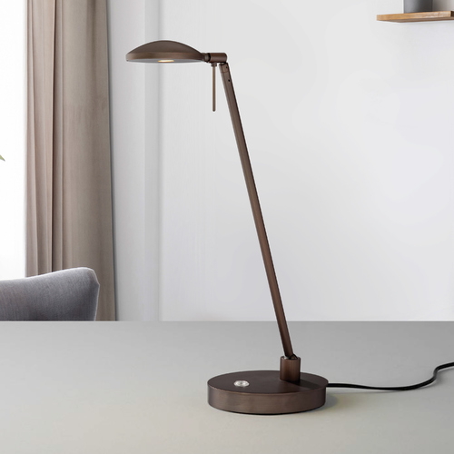 George Kovacs Lighting George's Reading Room LED Table Lamp in Copper Bronze Patina by George Kovacs P4336-647