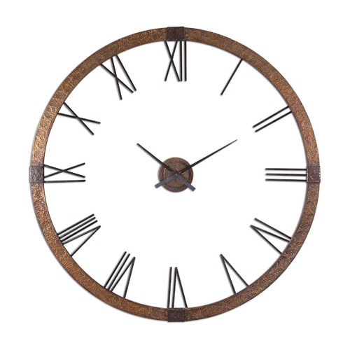 Uttermost Lighting Clock in Hammered Copper Finish 6655