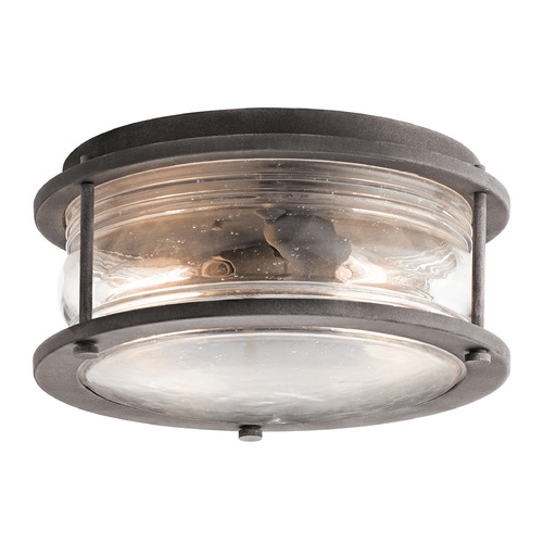 Kichler Lighting Seeded Glass Close To Ceiling Light in Zinc by Kichler Lighting 49669WZC