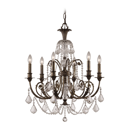 Crystorama Lighting Regal Crystal Chandelier in English Bronze by Crystorama Lighting 5116-EB-CL-S