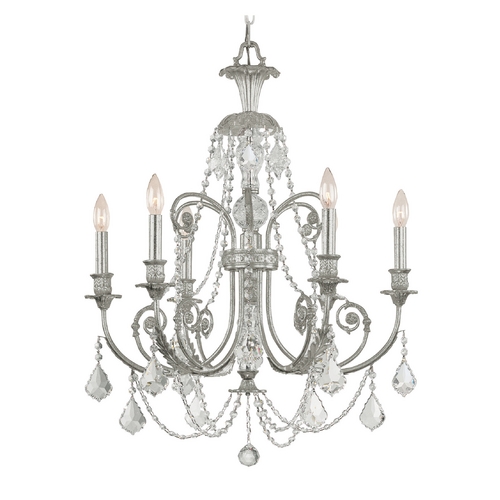 Crystorama Lighting Regal Chandelier in Olde Silver by Crystorama Lighting 5116-OS-CL-MWP