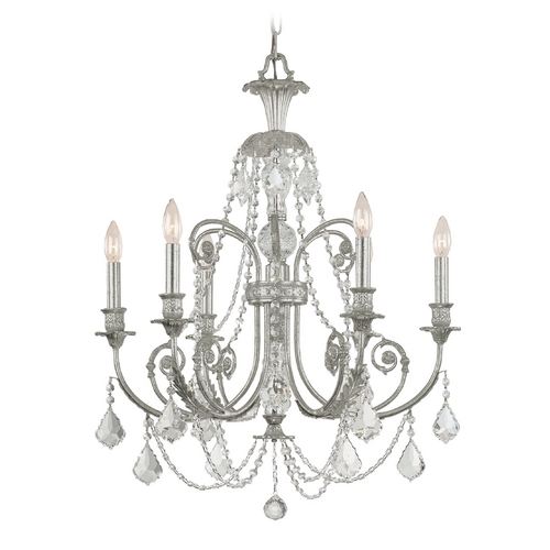 Crystorama Lighting Regal Crystal Chandelier in Olde Silver by Crystorama Lighting 5116-OS-CL-S