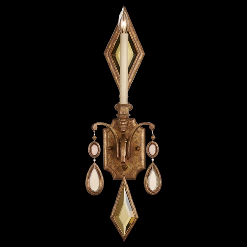 Fine Art Lamps Fine Art Lamps Encased Gems Gold Leaf Sconce 728850-1ST