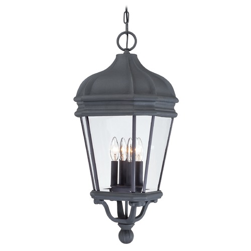 Minka Lavery Outdoor Hanging Light with Clear Glass in Black by Minka Lavery 8694-66
