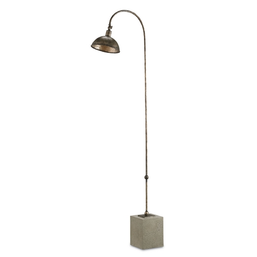 Currey and Company Lighting Finstock Floor Lamp in Pyrite Bronze/Polished Concrete by Currey & Co 8062