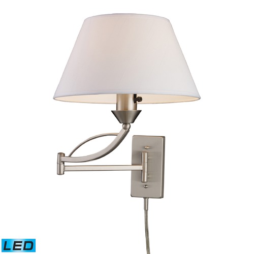 Elk Lighting Elk Lighting Elysburg Satin Nickel LED Swing Arm Lamp 17016/1-LED