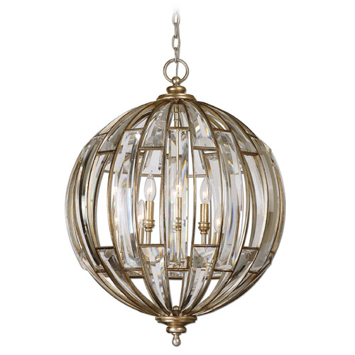 Uttermost Lighting Vicentina 22-Inch Crystal Pendant in Silver by Uttermost Lighting 22031