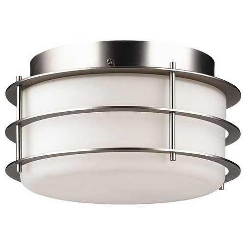 Metallic Silver 10Inch Modern Flushmount Ceiling Light Fixture F849262Nv