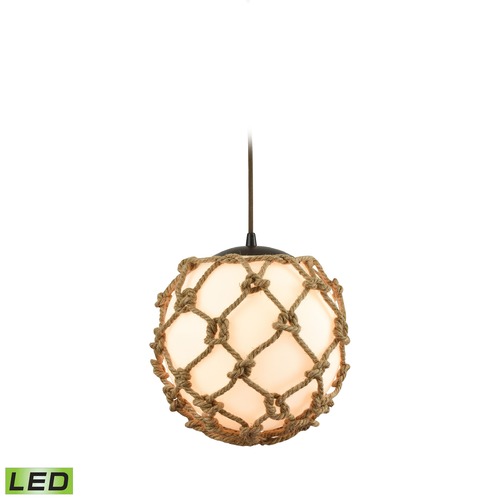 Elk Lighting Elk Lighting Coastal Inlet Oil Rubbed Bronze LED Pendant Light with Globe Shade 10710/1-LED