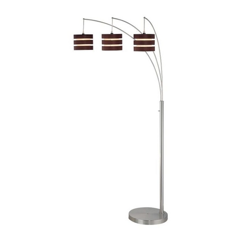 arc floor l with three lights and wood shades ls arc floor l with three lights and wood shades ls