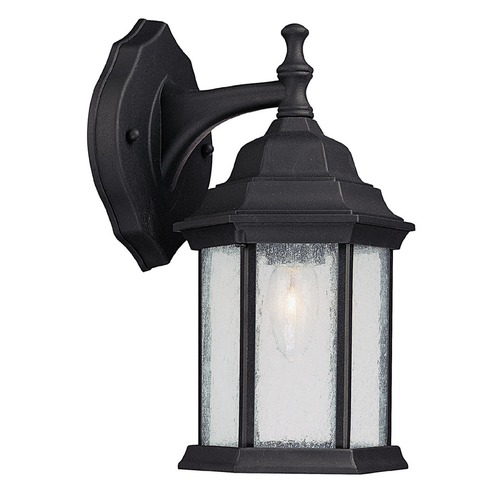 Capital Lighting Main Street 12-Inch Outdoor Wall Lantern in Black by Capital Lighting 9832BK