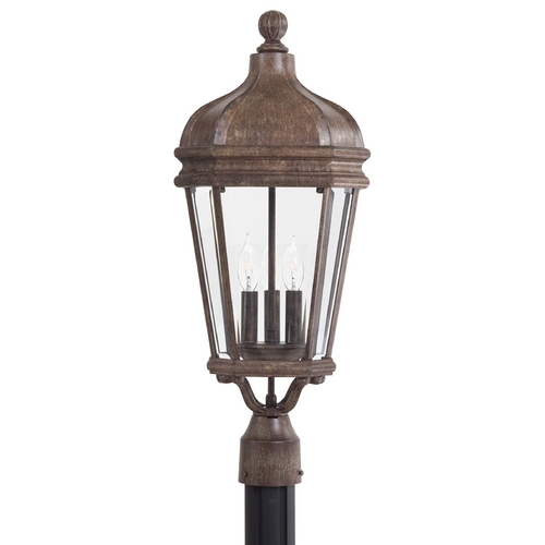 Minka Lavery Post Light with Clear Glass in Vintage Rust by Minka Lavery 8696-61