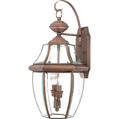 Quoizel Lighting Newbury Outdoor Wall Light in Aged Copper by Quoizel Lighting NY8317AC