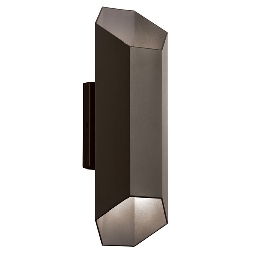 Kichler Lighting Estella 16.50-Inch Textured Architectural Bronze LED Outdoor Wall Light by Kichler Lighting 49608AZTLED