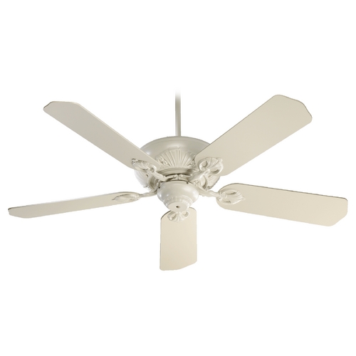 Quorum Lighting Chateaux Antique White Ceiling Fan Without Light by Quorum Lighting 78525-67
