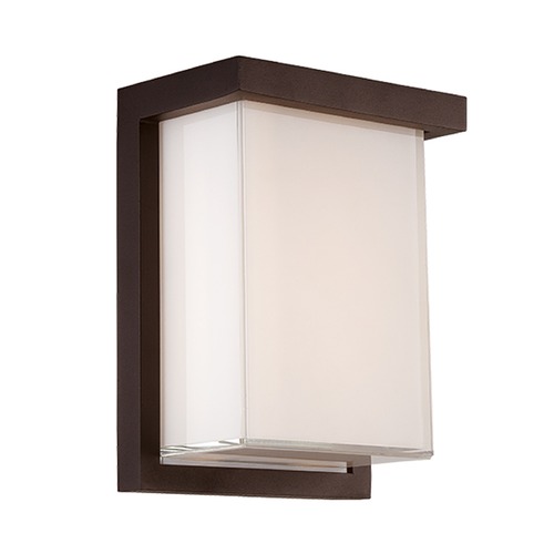 Modern Forms by WAC Lighting Ledge 8-Inch LED Outdoor Wall Light in Bronze by Modern Forms WS-W1408-BZ