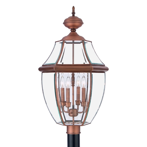 Quoizel Lighting Newbury Post Light in Aged Copper by Quoizel Lighting NY9045AC