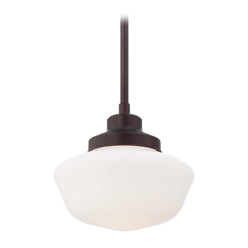Minka Lavery Schoolhouse Period Pendant in Brushed Bronze by Minka Lavery 2254-576