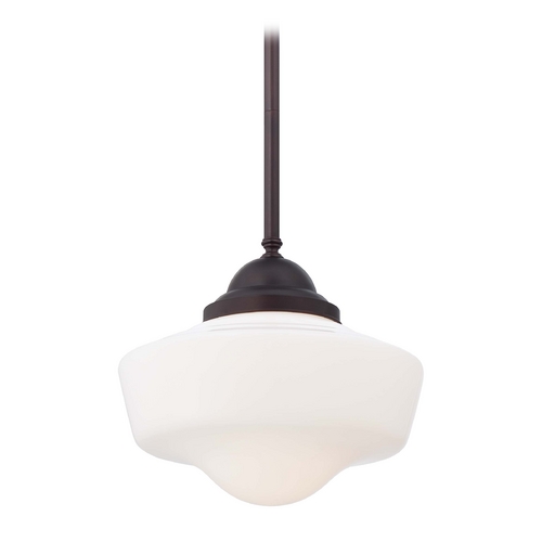 Minka Lavery Pendant with White Glass in Brushed Bronze by Minka Lavery 2256-576