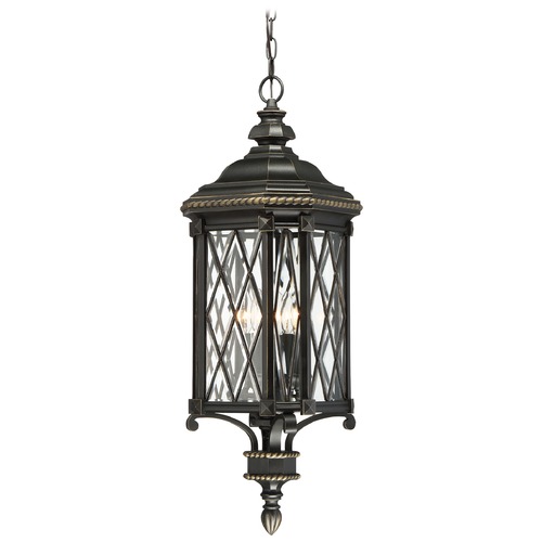 Minka Lavery Bexley Manor Black with Gold Outdoor Hanging Light by Minka Lavery 9324-585