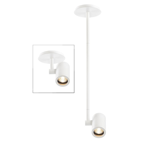 Recesso Lighting by Dolan Designs Cylinder Adjustable Monopoint - White - GU10 Base TR0111-WH